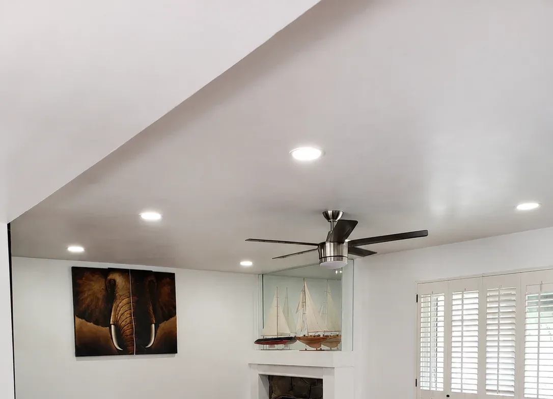 Electrical recessed lighting project illustration